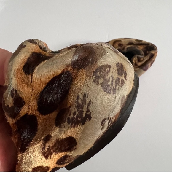 Tory Burch Cheetah Ballet Flats Reva cow hair animal print 7.5 made in Brazil - Picture 14 of 16